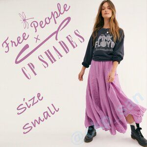 NWOT Free People x CP Shades Striped Lily Linen Maxi Skirt Sz S